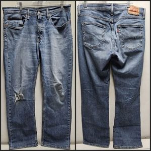Levis 559 Relaxed Straight fit 34x32 distressed mens jeans
